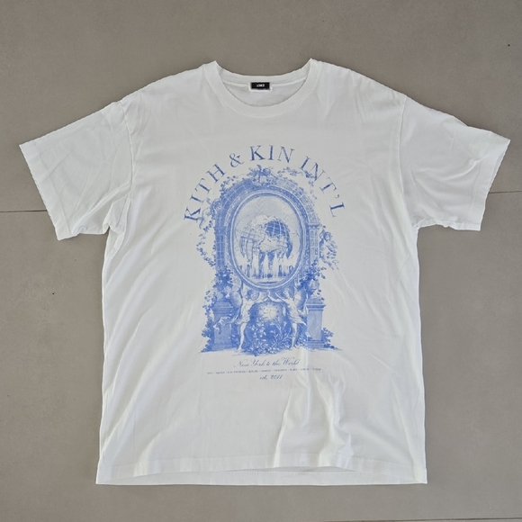 Kith Other - Kith White Men's Tee with Blue Graphic Size XL